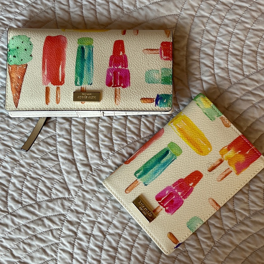 Kate Spade Passport Holder and Wallet Popcycle Print